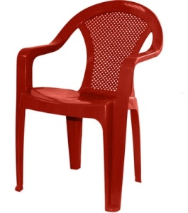 Пластиковое кресло Румба, красное