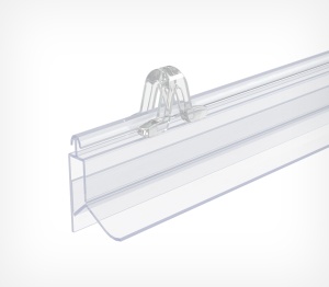 Клик-профиль пластиковый защёлкивающийся GRIPPER, длина 1200 мм, прозрачный