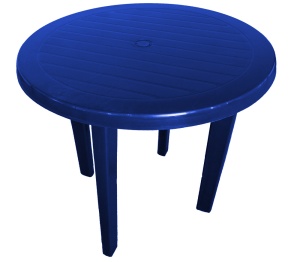 Пластиковый стол (круглый), синий