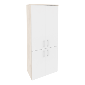 Шкаф высокий широкий Onix O.ST-1.3 Денвер Светлый/Белый бриллиант 800x420x1977
