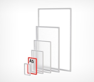 Пластиковая рамка с закругленными углами формата А5 EPG 102005-19